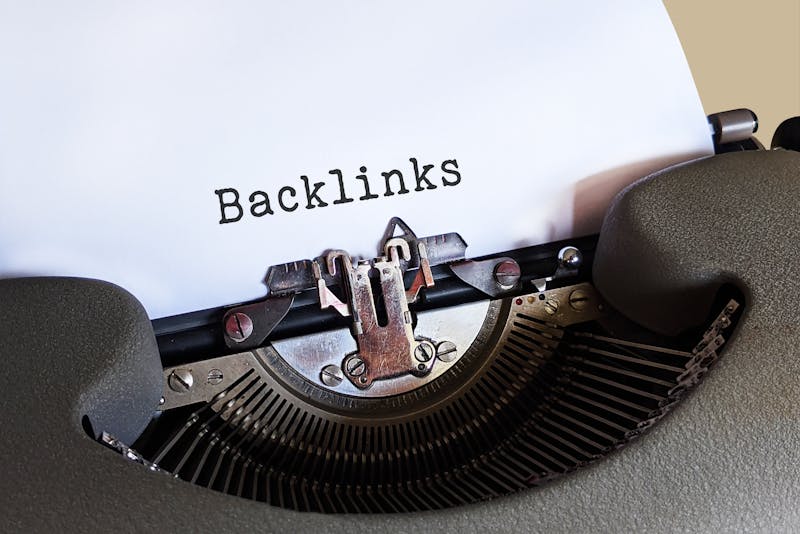 backlinks written using a typewriter